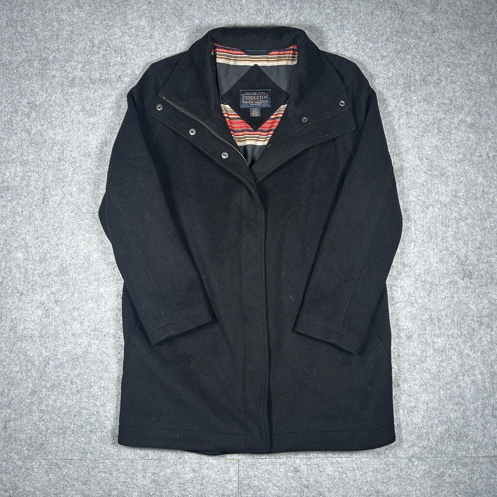 Pendleton Jacket Coat Men's Size Medium Black Wool Blend Lined Interior Fall